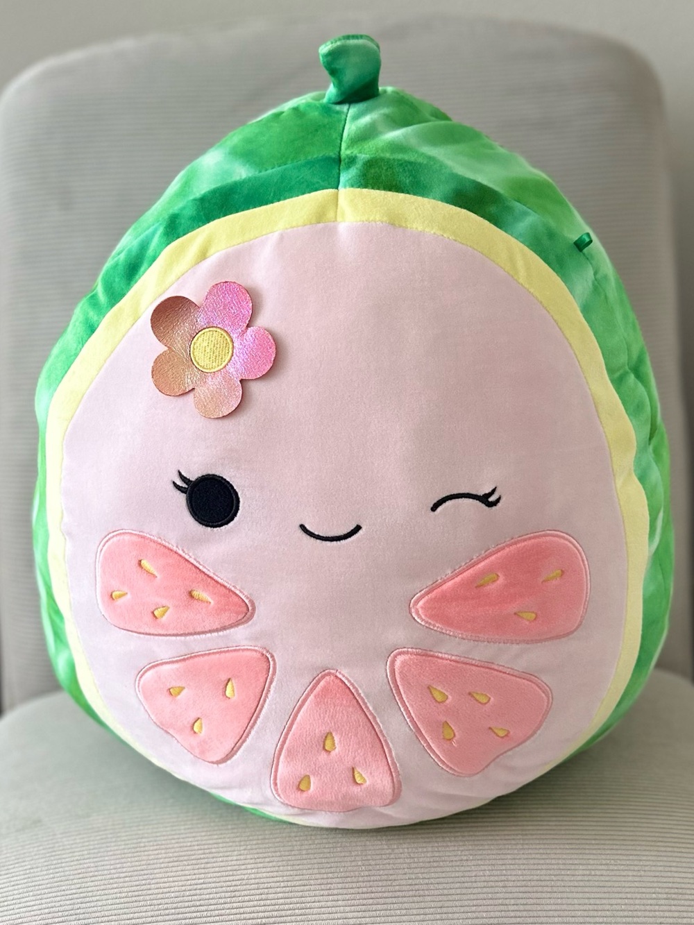 Jumbo 16” Squishmallows “Lena the Guava Fruit” - Picture 6 of 7